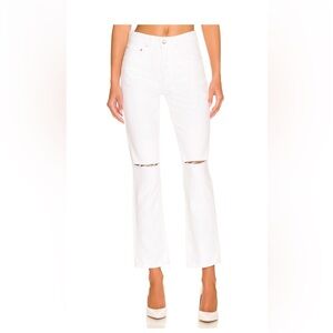 GRLFRND Karolina High Rise Straight Cut in White size 28
